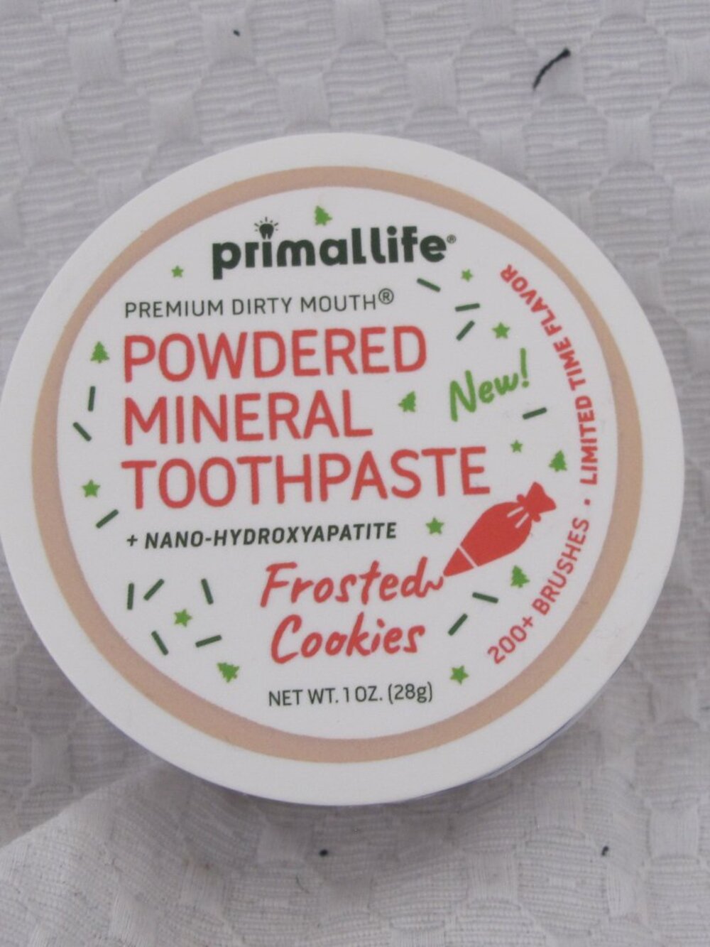 New - Primal Life Frosted Cookies Mineral Toothpaste - limited flavor